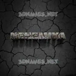 nehemiya in Cracked Stone style - 3D name wallpaper