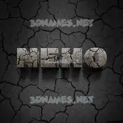 neho in Cracked Stone style - 3D name wallpaper