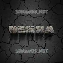 nehra in Cracked Stone style - 3D name wallpaper