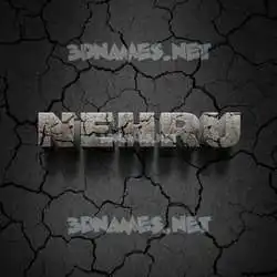 nehru in Cracked Stone style - 3D name wallpaper