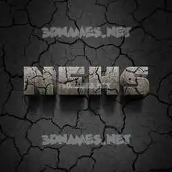 nehs in Cracked Stone style - 3D name wallpaper