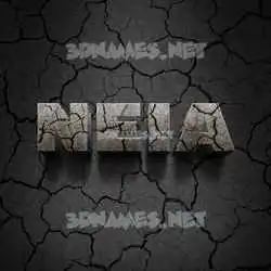 neia in Cracked Stone style - 3D name wallpaper