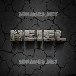 neiel in Cracked Stone style - 3D name wallpaper