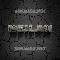 neilan in Cracked Stone style - 3D name wallpaper