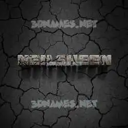 neilsheen in Cracked Stone style - 3D name wallpaper