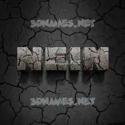 nein in Cracked Stone style - 3D name wallpaper