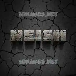 neish in Cracked Stone style - 3D name wallpaper