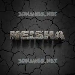 neisha in Cracked Stone style - 3D name wallpaper