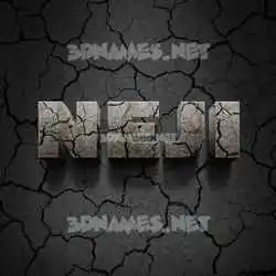 neji in Cracked Stone style - 3D name wallpaper