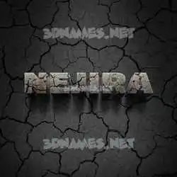 nejira in Cracked Stone style - 3D name wallpaper
