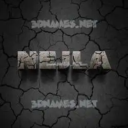 nejla in Cracked Stone style - 3D name wallpaper