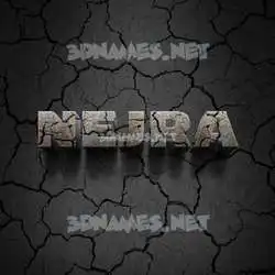 nejra in Cracked Stone style - 3D name wallpaper