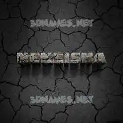 nekeisha in Cracked Stone style - 3D name wallpaper