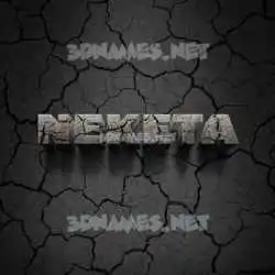 neketa in Cracked Stone style - 3D name wallpaper