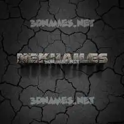 nekhailes in Cracked Stone style - 3D name wallpaper