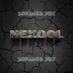 nekool in Cracked Stone style - 3D name wallpaper