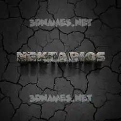 nektarios in Cracked Stone style - 3D name wallpaper