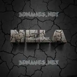 nela in Cracked Stone style - 3D name wallpaper