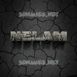 nelam in Cracked Stone style - 3D name wallpaper
