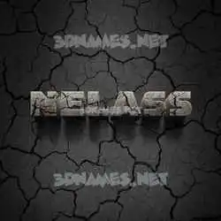 nelass in Cracked Stone style - 3D name wallpaper