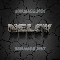 nelcy in Cracked Stone style - 3D name wallpaper