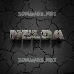 nelda in Cracked Stone style - 3D name wallpaper