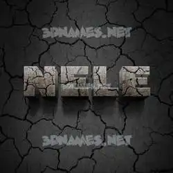 nele in Cracked Stone style - 3D name wallpaper