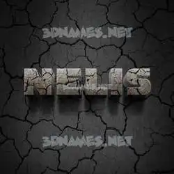 nelis in Cracked Stone style - 3D name wallpaper