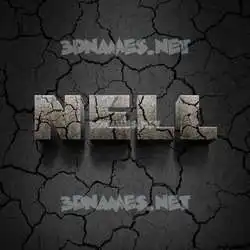 nell in Cracked Stone style - 3D name wallpaper
