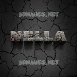 nella in Cracked Stone style - 3D name wallpaper