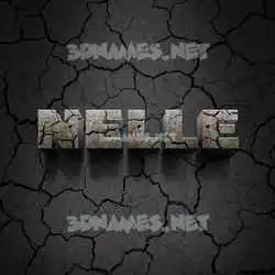 nelle in Cracked Stone style - 3D name wallpaper