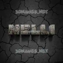 nelli in Cracked Stone style - 3D name wallpaper