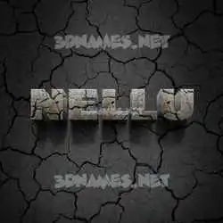 nellu in Cracked Stone style - 3D name wallpaper