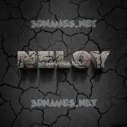 neloy in Cracked Stone style - 3D name wallpaper