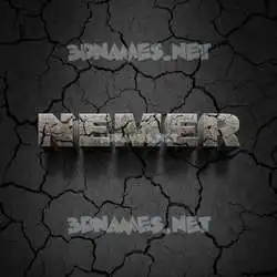 nemer in Cracked Stone style - 3D name wallpaper