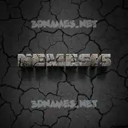 nemesis in Cracked Stone style - 3D name wallpaper