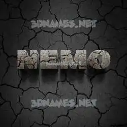 nemo in Cracked Stone style - 3D name wallpaper