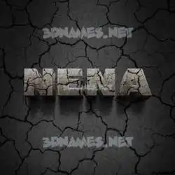 nena in Cracked Stone style - 3D name wallpaper