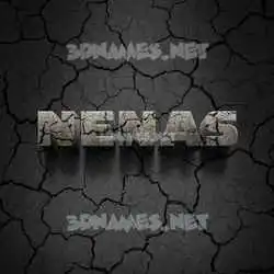 nenas in Cracked Stone style - 3D name wallpaper
