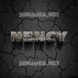 nency in Cracked Stone style - 3D name wallpaper