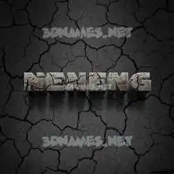 neneng in Cracked Stone style - 3D name wallpaper