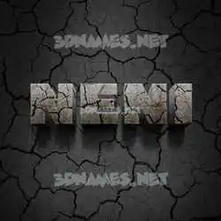 neni in Cracked Stone style - 3D name wallpaper