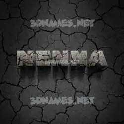 nenna in Cracked Stone style - 3D name wallpaper