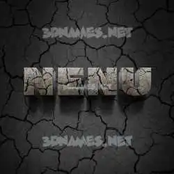 nenu in Cracked Stone style - 3D name wallpaper
