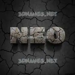 neo in Cracked Stone style - 3D name wallpaper