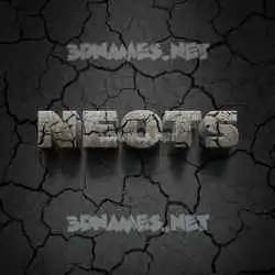 neots in Cracked Stone style - 3D name wallpaper