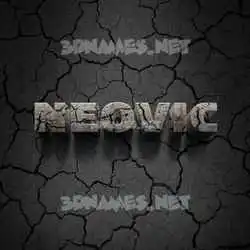 neovic in Cracked Stone style - 3D name wallpaper