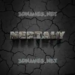 neptaly in Cracked Stone style - 3D name wallpaper