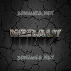 neraly in Cracked Stone style - 3D name wallpaper