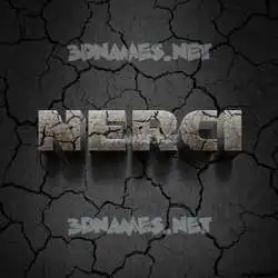 nerci in Cracked Stone style - 3D name wallpaper